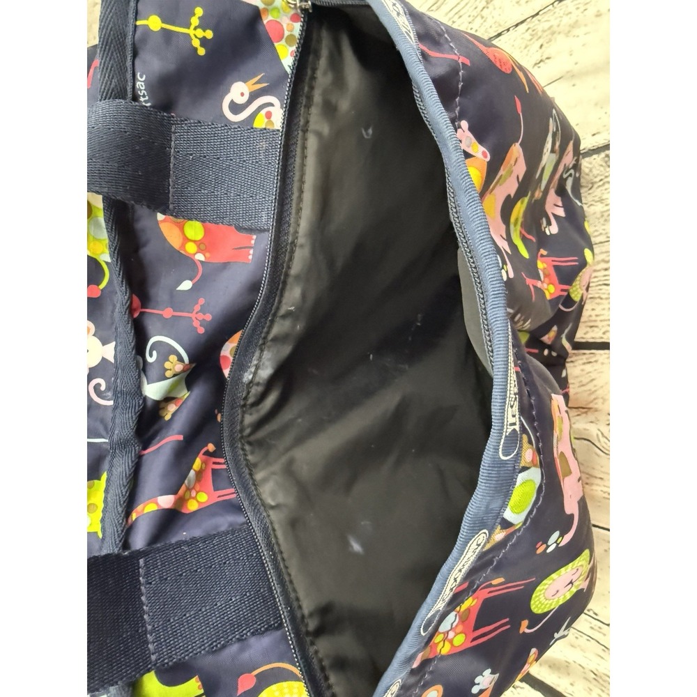 Le‎ Sportsac Ryan Baby Bag Navy Zoo Animals Large *MISSING SHOULDER STRAP* - Picture 12 of 12